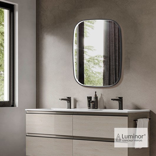 Καθρέπτης Μπάνιου FIZ 60x80 Luminor Black Brushed