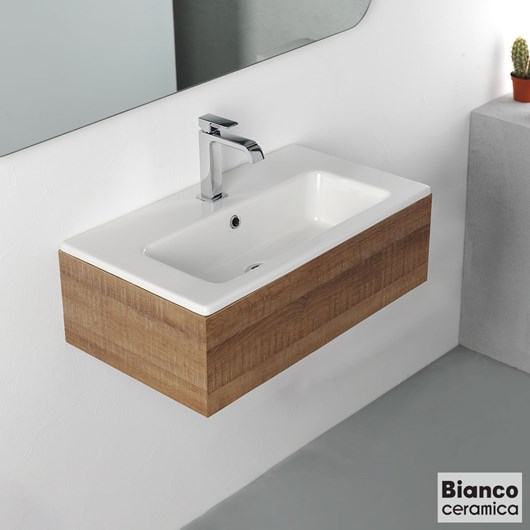 Νιπτήρας Πορσελάνης 60x36 (1 οπή) Bianco Ceramica White