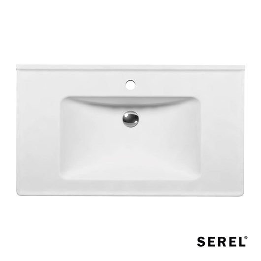 Νιπτήρας Πορσελάνης Slim 80x46 (1 οπή) SEREL White