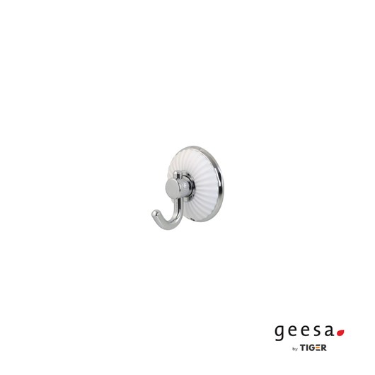 Άγκιστρο μπάνιου μονό ivy Geesa Chrome/White