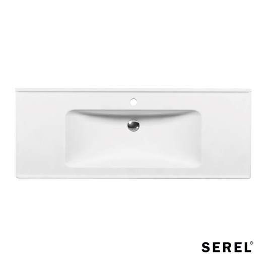 Νιπτήρας Πορσελάνης Slim 120x46 (1 οπή) SEREL White