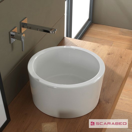 Νιπτήρας Πορσελάνης Bucket Φ42 h.22 Scarabeo White