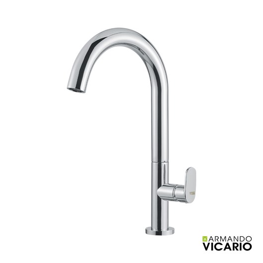 Μπαταρία Νιπτήρα Υψηλή με Βαλβίδα Clic-Clac Slim Vicario Chrome