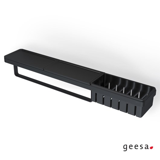 Εταζέρα 63x10,8 εκ. με μπουκ/θηκη & πετς/στρα Frame Geesa Black Matt