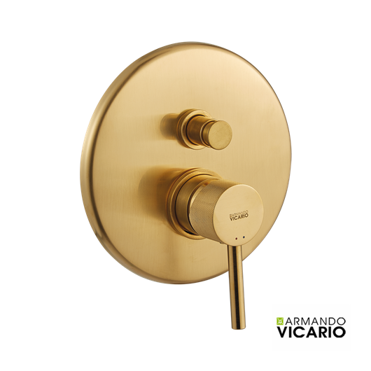 Μίκτης Εντοιχισμού 2 Εξόδων industrial Vicario Brushed Gold