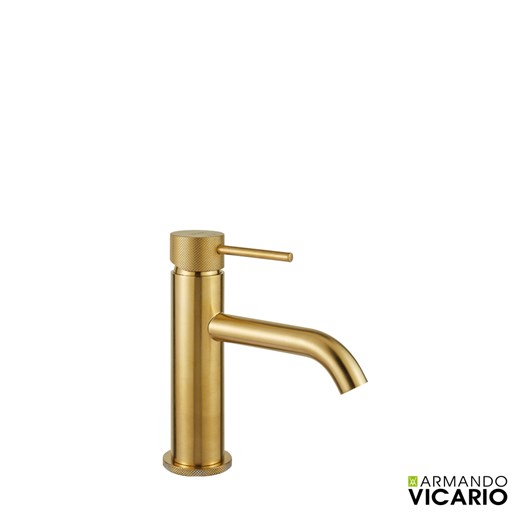 Μπαταρία Νιπτήρα με Βαλβίδα Clic-Clac Industrial Vicario Brushed Gold