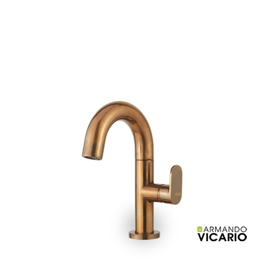 Μπαταρία Νιπτήρα με Βαλβίδα Clic-ClacSlim Vicario natural Brass