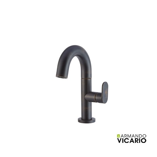 Μπαταρία Νιπτήρα με Βαλβίδα Clic-Clac Slim Vicario Rusty Black