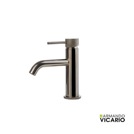 Μπαταρία Νιπτήρα με Βαλβίδα Clic-Clac Industrial Vicario Black Brushed