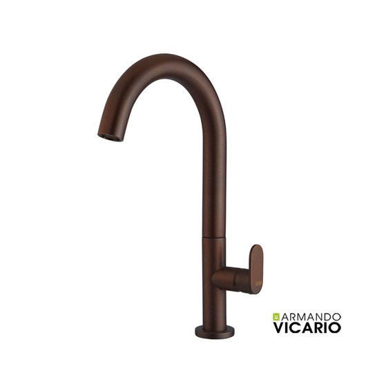 Μπαταρία Νιπτήρα Υψηλή με Βαλβίδα Clic-Clac Slim Vicario corten