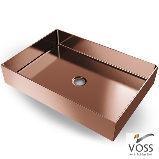 Νιπτήρας ldo 55x38 voss Inox PVD Rose-Gold Brushed