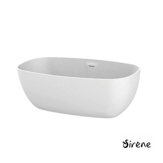 Μπανιέρα Solid Surface Ελεύθερης Τοποθέτησης U2 Freestanding 165x85, Sirene White Matt