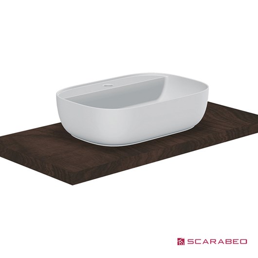 Νιπτήρας Πορσελάνης Glam56/R 56x38 (1 οπή) Scarabeo White