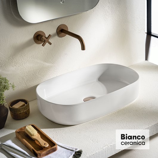 Νιπτήρας Πορσελάνης 55x36 Bianco Ceramica White