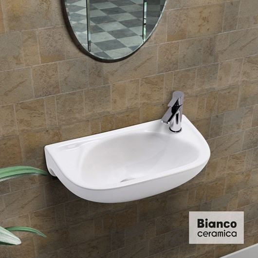 Νιπτήρας Πορσελάνης 41x26 Bianco Ceramica White