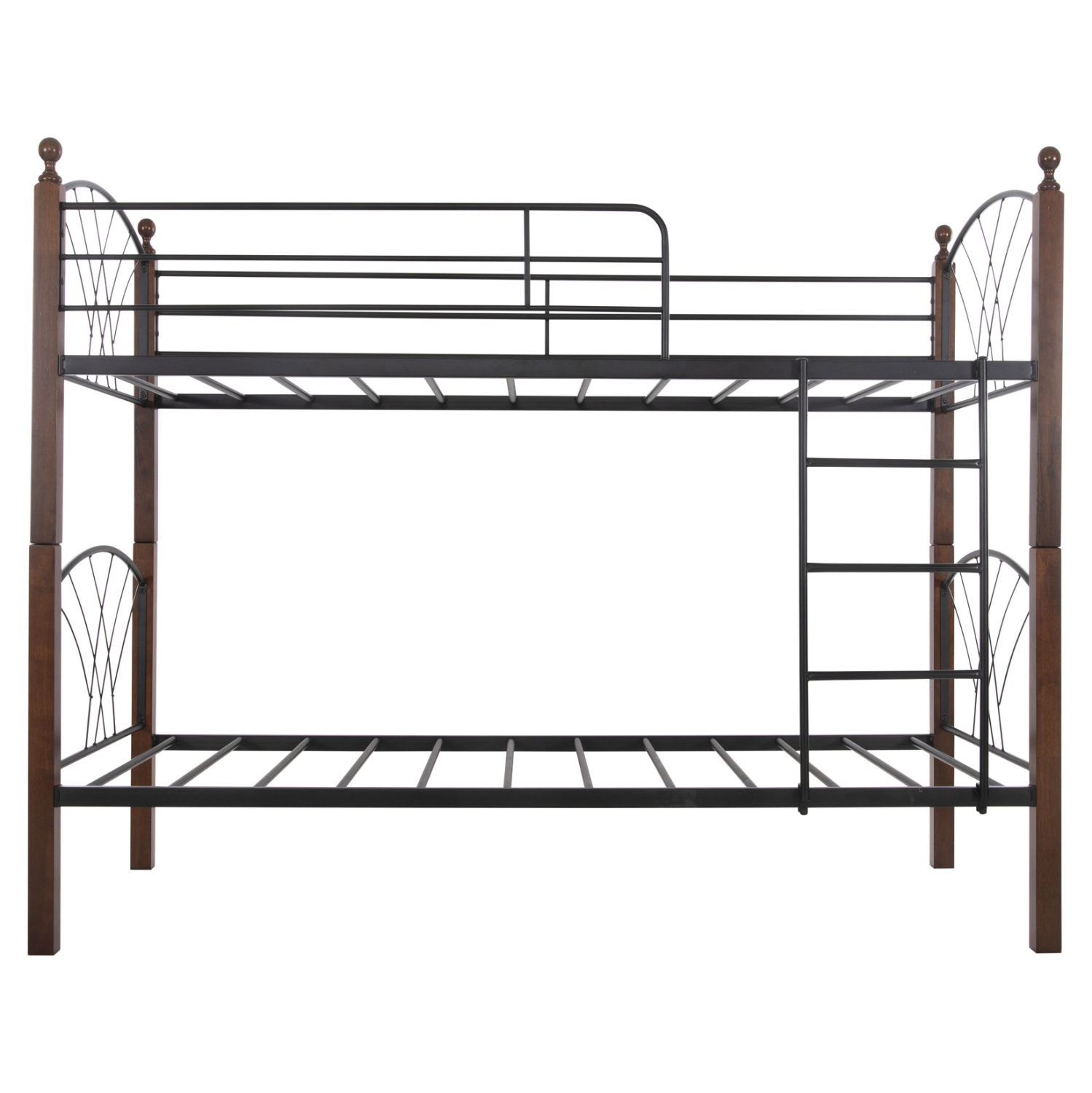 ΚΟΥΚΕΤΑ ΚΡΕΒΑΤΙ STOREY HM687 ΜΑΥΡΟ ΜΕΤΑΛΛΟ-ΚΑΡΥΔΙ RUBBERWOOD-ΓΙΑ ΣΤΡΩΜΑ 190x90εκ