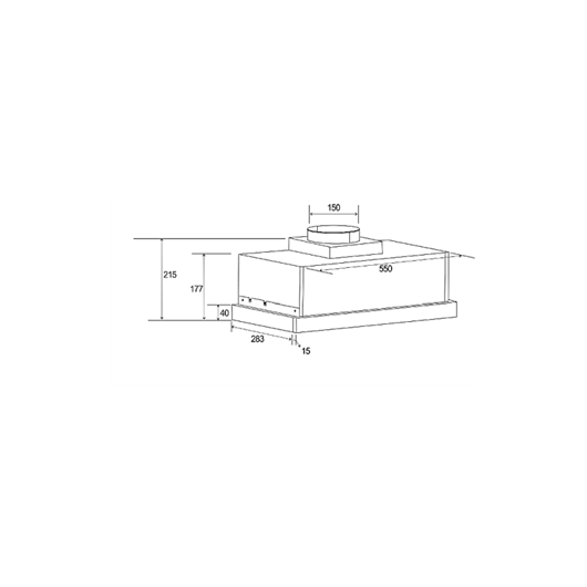 Geman Συρόμενος Απορροφητήρας με 1 Μοτέρ Φ150mm Inox