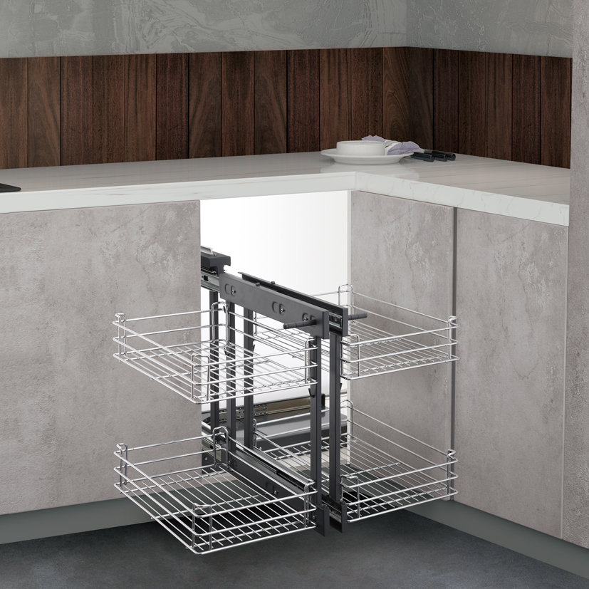 SUPER MAGIC ΓΩΝΙΑΚΟΣ ΜΗΧΑΝΙΣΜΟΣ Κ900mm 660x485x610mm ΡΑΦΙΩΝ ΑΡΙΣΤΕΡΟ/ΔΕΞΙ ΟΛΙΚΗΣ ΕΞΑΓΩΓΗΣ ΑΝΘΡΑΚΙ/ΧΡΩΜΙΟ ΜΕ ΦΡΕΝΟ GEMAN