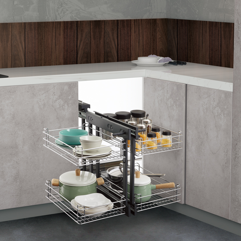 SUPER MAGIC ΓΩΝΙΑΚΟΣ ΜΗΧΑΝΙΣΜΟΣ Κ900mm 660x485x610mm ΡΑΦΙΩΝ ΑΡΙΣΤΕΡΟ/ΔΕΞΙ ΟΛΙΚΗΣ ΕΞΑΓΩΓΗΣ ΑΝΘΡΑΚΙ/ΧΡΩΜΙΟ ΜΕ ΦΡΕΝΟ GEMAN