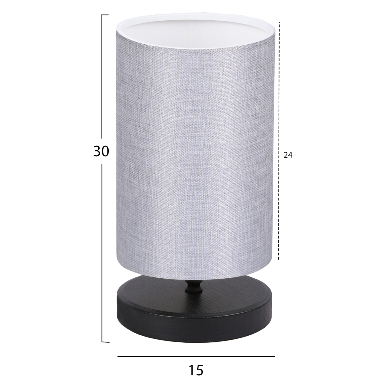 ΦΩΤΙΣΤΙΚΟ ΕΠΙΤΡΑΠΕΖΙΟ ΜΑΥΡΟ ΜΕ ΑΣΗΜΙ HM7595.03 15x30εκ.