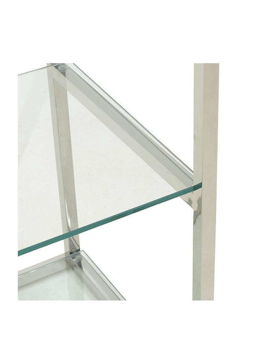 Βιβλιοθήκη Ασημί 60x40x180cm