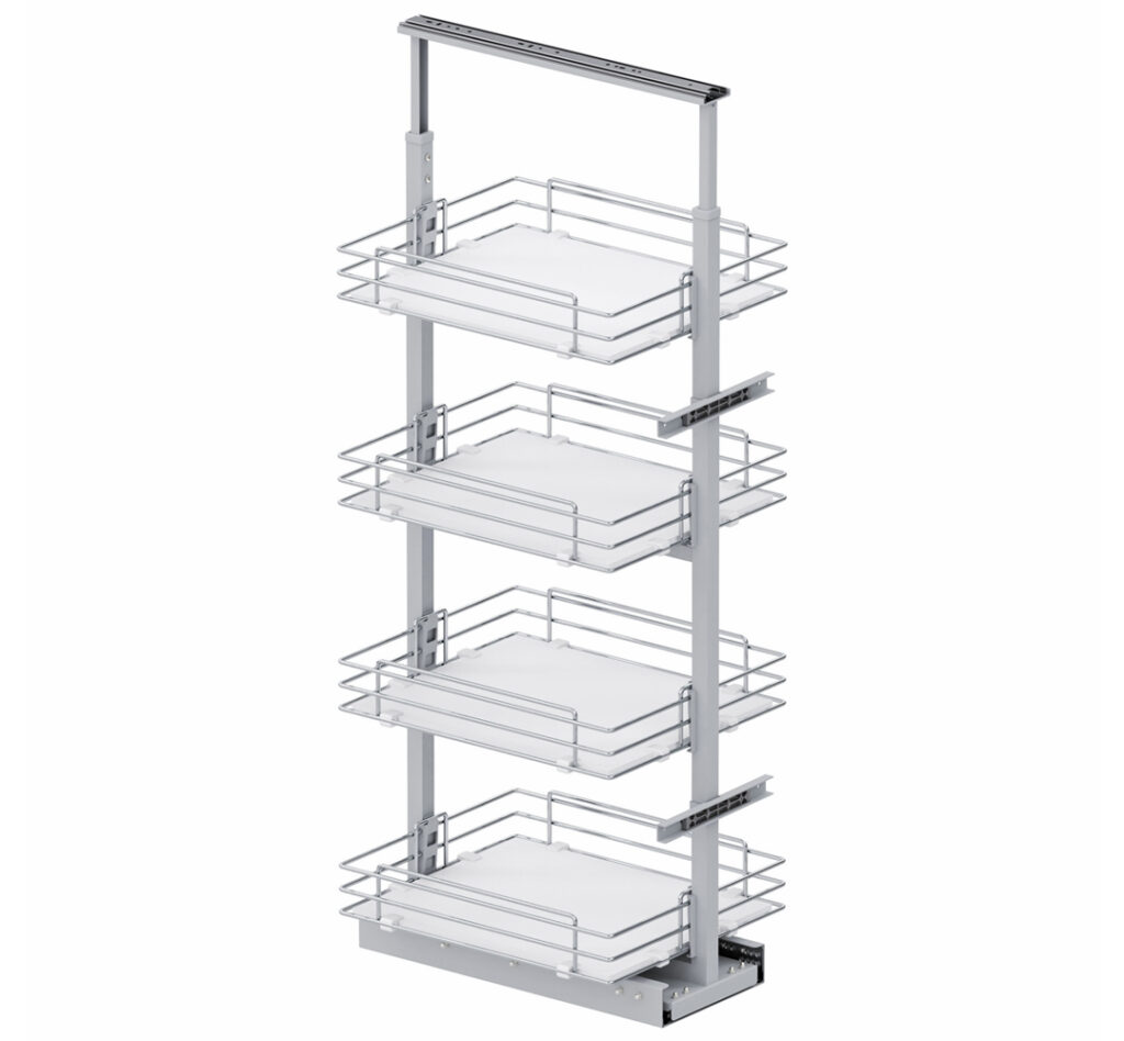 ΤΡΟΦΟΘΗΚΗ ΤΗΛΕΣΚΟΠΙΚΗ ΜΕ ΦΡΕΝΟ Μ280xΒ510xΥ1850-2000mm ΚΟΥΤΙ 350mm 5 ΚΑΛΑΘΙΑ (S-1926) STARAX