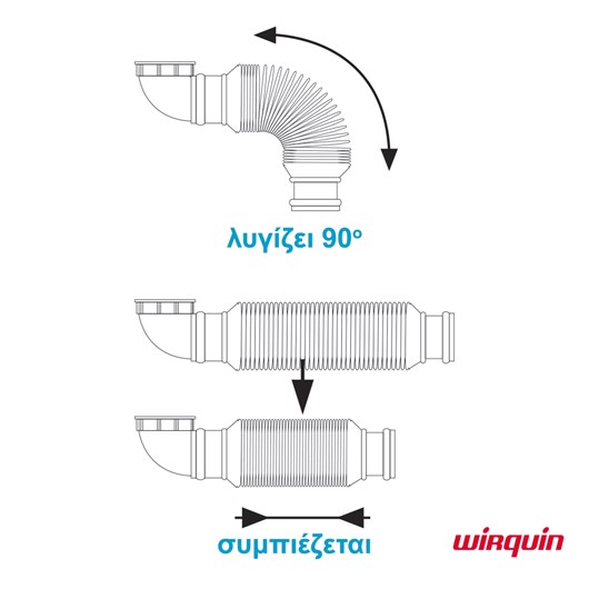 Σιφών Senzo 1 1/4'' για νιπτήρα White