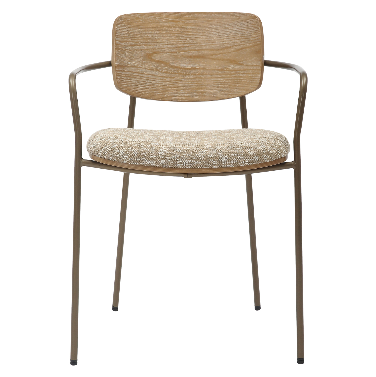 ΚΑΡΕΚΛΑ ΤΡΑΠΕΖΑΡΙΑΣ VIKKI HM9980.01 ΜΕΤΑΛΛΟ-ΞΥΛΟ-ΜΠΕΖ ΥΦΑΣΜΑ 54x54x75,5Υεκ.