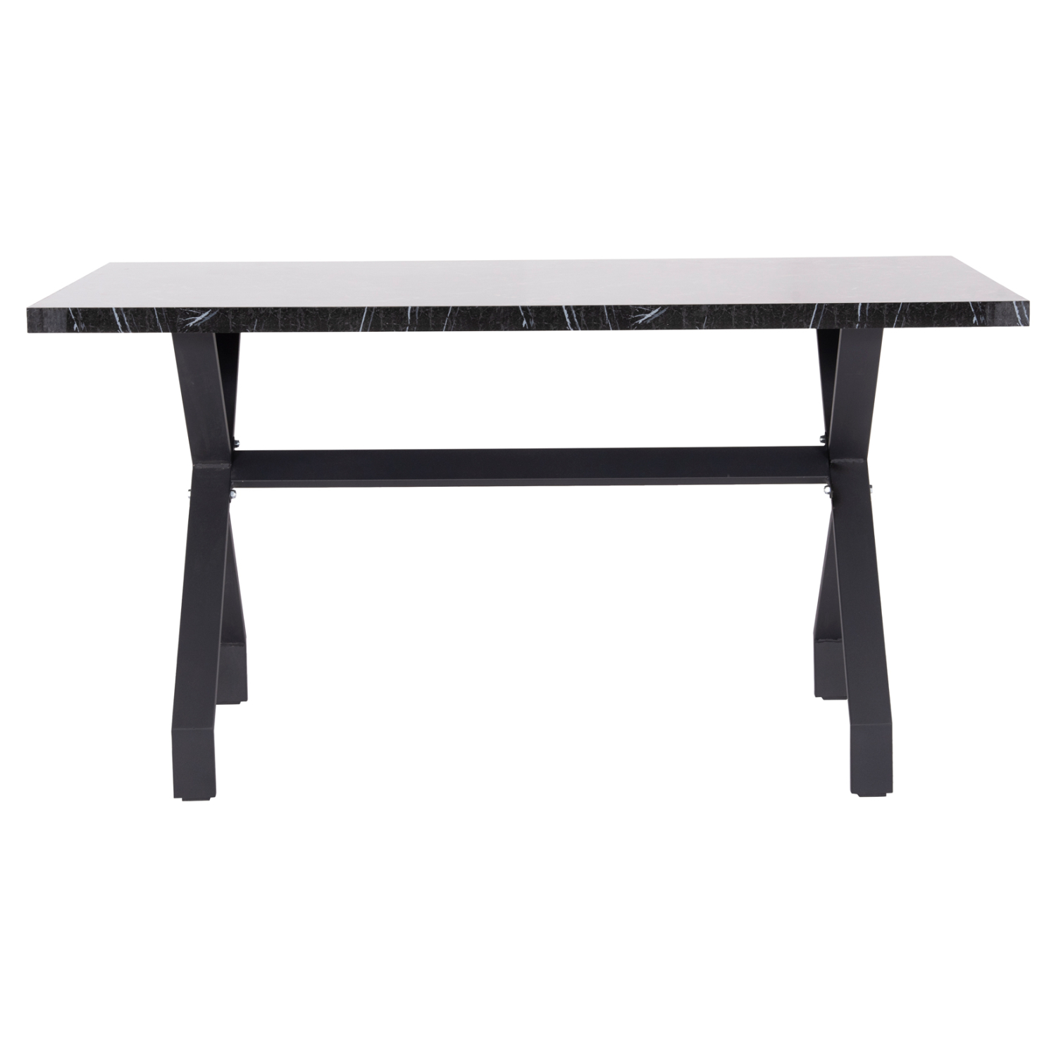 ΤΡΑΠΕΖΙ ΚΟΥΖΙΝΑΣ LANA HM18221.02 ΜΕΛΑΜΙΝΗ ΜΑΥΡΟ ΜΑΡΜΑΡΟ-ΜΑΥΡΑ ΜΕΤΑΛ.ΠΟΔΙΑ 140x70x72.5Υεκ