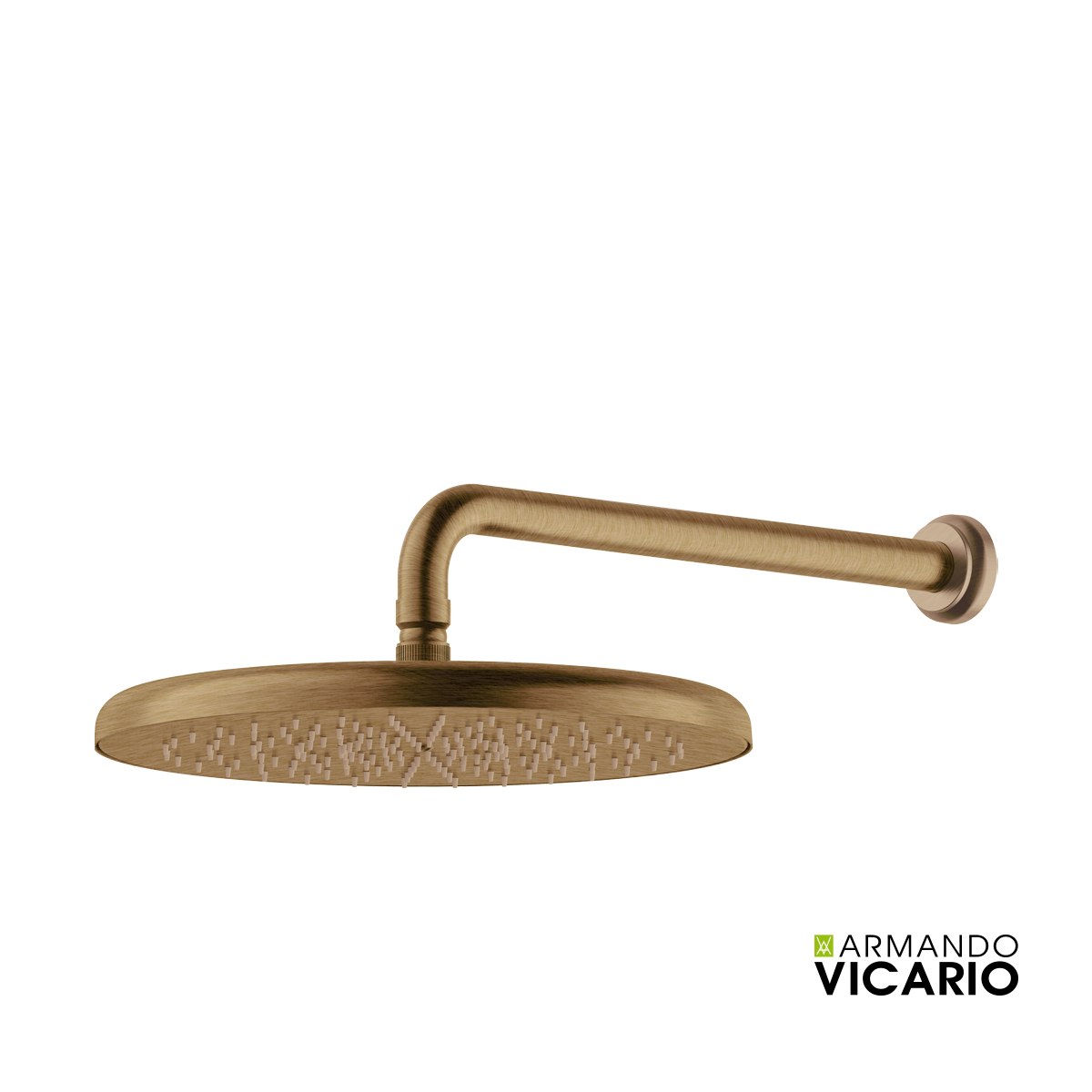 Κεφαλή Ντους Φ35εκ. με μπράτσο Τοίχου LUMIERE VICARIO, Antique Brass