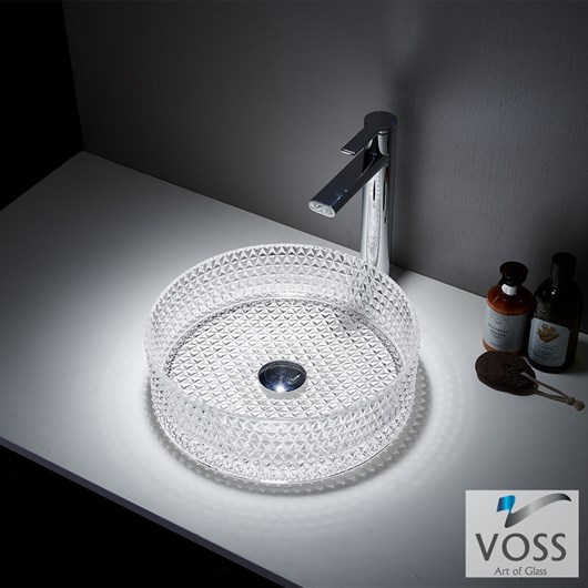 Νιπτήρας Γυάλινος RING-D Φ40 Voss GLass Clear