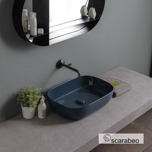 Νιπτήρας Πορσελάνης Glam 56x39 Scarabeo Ocean Glossy