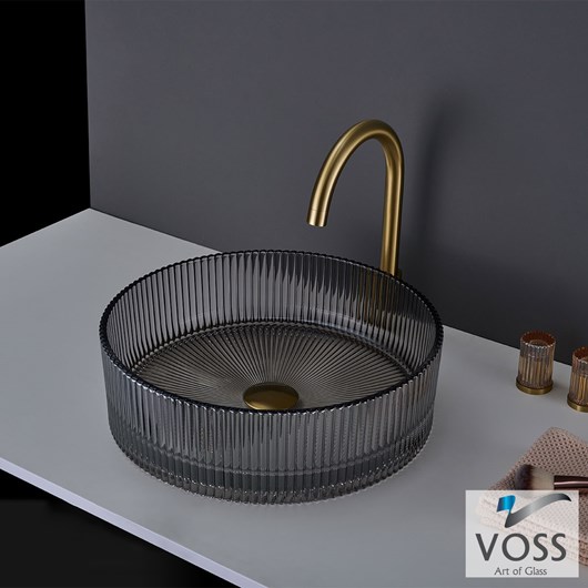 Νιπτήρας Γυάλινος RING-S Φ40 Voss GLass Grey