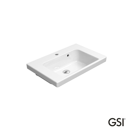 Νιπτήρας Πορσελάνης Norm 60x40 με Οπή Μπαταρίας GSI White