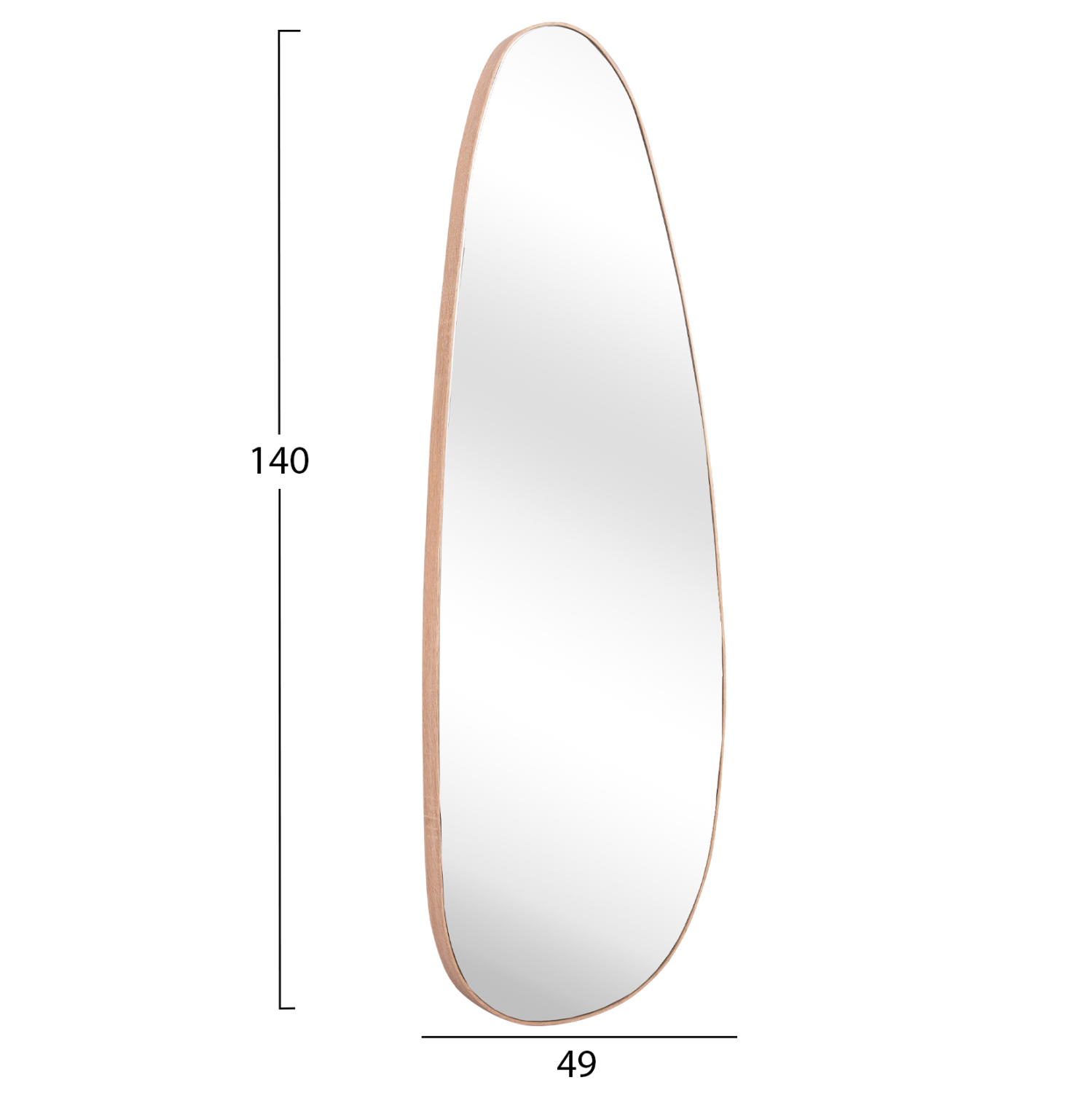 ΚΑΘΡΕΠΤΗΣ ΤΟΙΧΟΥ CRITHER HM4486.03 ΜΕ ΠΛΑΙΣΙΟ MDF ΦΥΣΙΚΟ ΧΡΩΜΑ ΞΥΛΟΥ 49x140Υεκ.