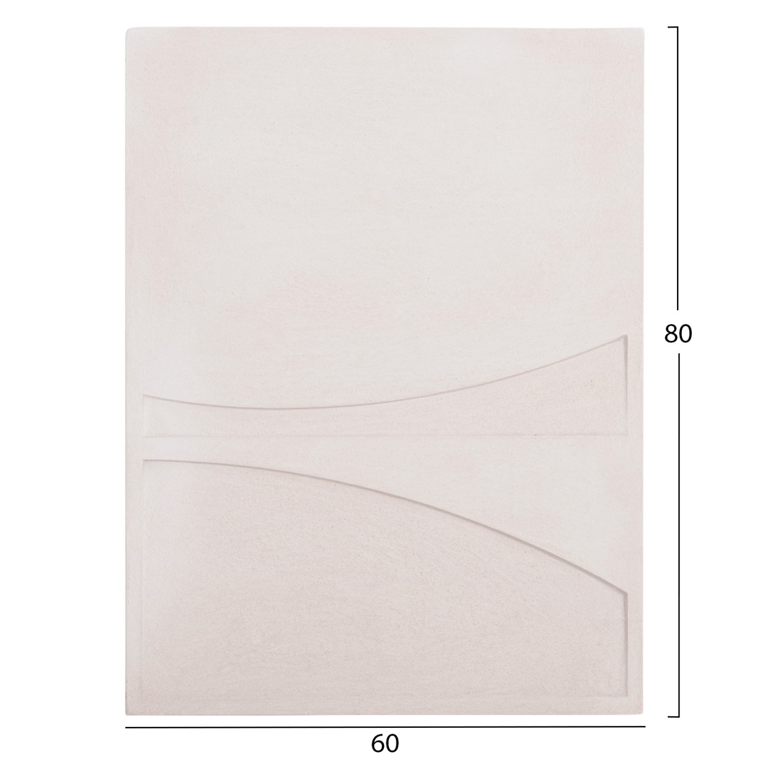 ΠΙΝΑΚΑΣ ΟΡΘΟΓΩΝΙΟΣ ΣΕΙΡΑ SANTORINI HM4510 MDF ΣΕ ΥΠΟΛΕΥΚΟ ΧΡΩΜΑ 60x4(πάχος)x80Υεκ.