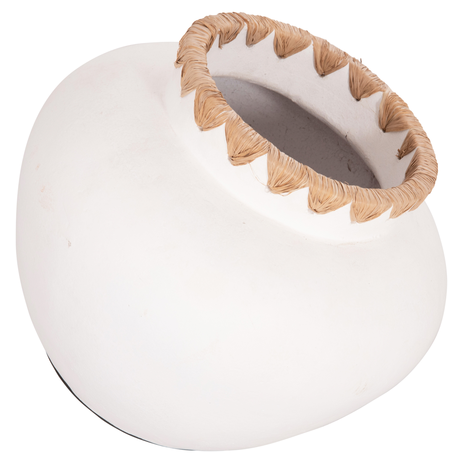 ΔΙΑΚΟΣΜΗΤΙΚΟ ΒΑΖΟ RENTON(L) HM4371 ΤΕΡΑΚΟΤΑ ΛΕΥΚΗ-ΠΛΕΞΗ ΨΑΘΑΣ ΣΤΟ ΣΤΟΜΙΟ Φ32x26,5Υεκ