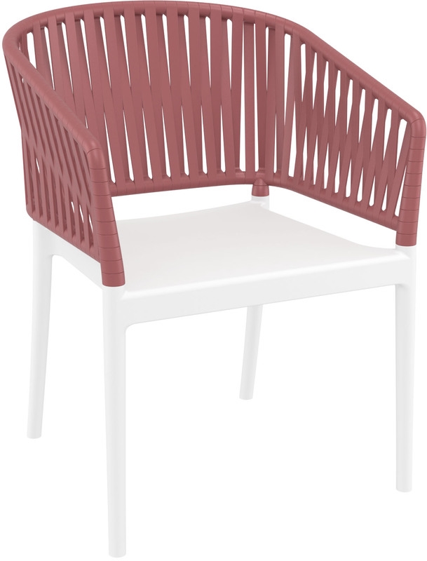 PORTOFINO WHITE/MARSALA ΠΟΛΥΘΡΟΝΑ ΠΟΛ/ΝΙΟΥ 58X58X80εκ.