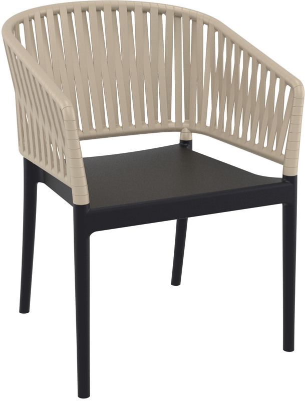 PORTOFINO BLACK/TAUPE ΠΟΛΥΘΡΟΝΑ ΠΟΛ/ΝΙΟΥ 58X58X80εκ.