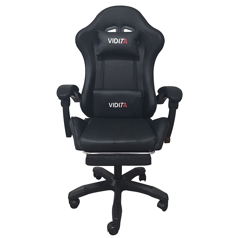 A6060 ΜΑΥΡΟ ΠΟΛΥΘΡΟΝΑ GAMING/ΜΕ ΥΠΟΠΟΔΙΟ 64X62X113-121εκ.