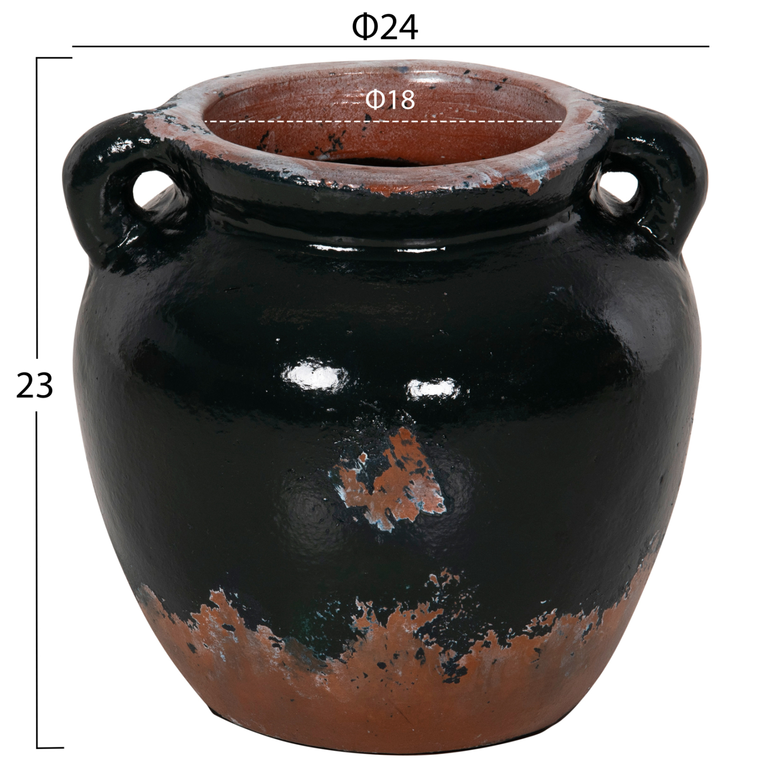 ΔΙΑΚΟΣΜΗΤΙΚΟ ΒΑΖΟ HM4380 ΤΕΡΑΚΟΤΑ ΣΕ ANTIQUE ΠΡΑΣΙΝΗ ΑΠΟΧΡΩΣΗ Φ26Χ26Yεκ.