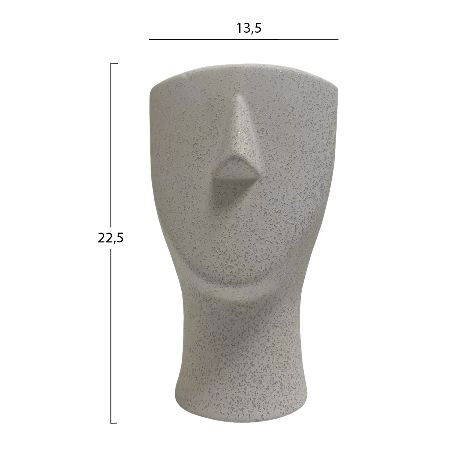 ΕΠΙΤΡΑΠΕΖΙΟ ΚΕΡΑΜΙΚΟ ΔΙΑΚΟΣΜΗΤΙΚΟ HUMANS HM4632 ΥΠΟΛΕΥΚΟ ΚΡΥΣΤΑΛΛΙΚΟ Φ13x22Υεκ