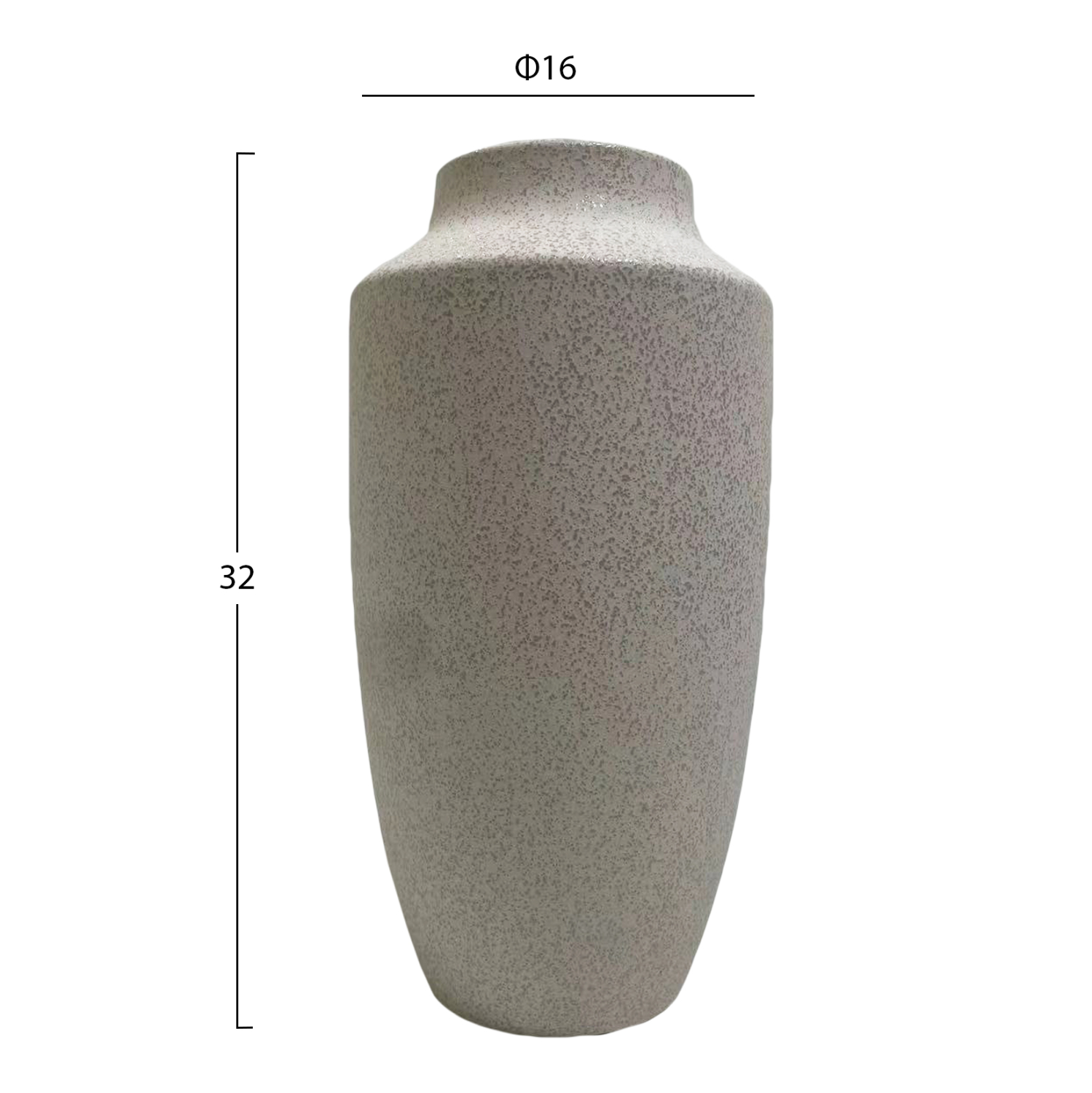 ΕΠΙΤΡΑΠΕΖΙΟ ΚΕΡΑΜΙΚΟ ΔΙΑΚΟΣΜΗΤΙΚΟ ΒΑΖΟ GALAD HM4588.01 ΕΚΡΟΥ ΚΡΥΣΤΑΛΛΙΚΟ Φ16x32Υεκ