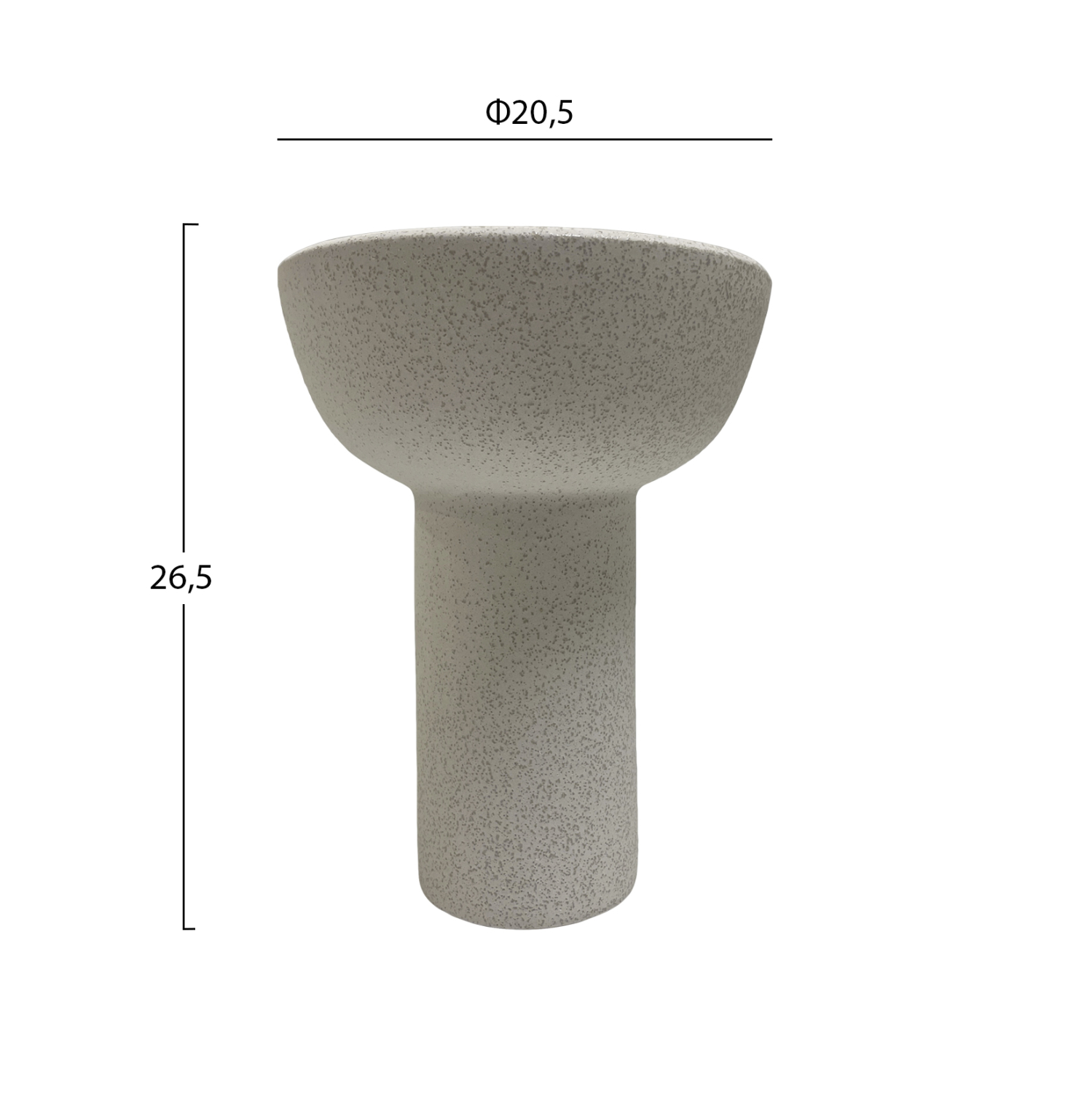 ΕΠΙΤΡΑΠΕΖΙΟ ΚΕΡΑΜΙΚΟ ΔΙΑΚΟΣΜΗΤΙΚΟ ELENDIL HM4603.01 ΥΠΟΛΕΥΚΟ ΚΡΥΣΤΑΛΛΙΚΟ Φ20x26,5Υεκ