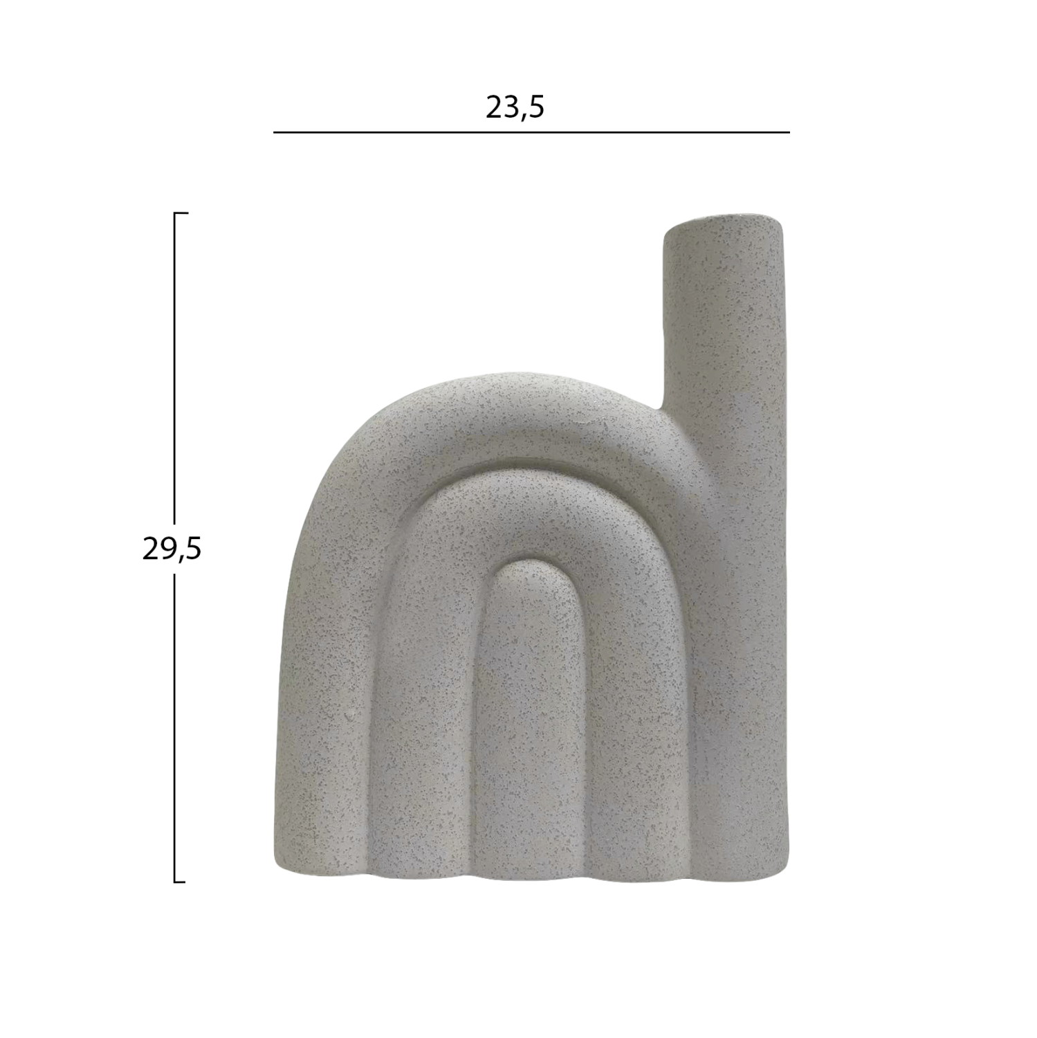 ΕΠΙΤΡΑΠΕΖΙΟ ΚΕΡΑΜΙΚΟ ΔΙΑΚΟΣΜΗΤΙΚΟ ARCON HM4639.01 ΚΡΥΣΤΑΛΛΙΚΟ ΥΠΟΛΕΥΚΟ 23,5x5,5x29,5Υεκ