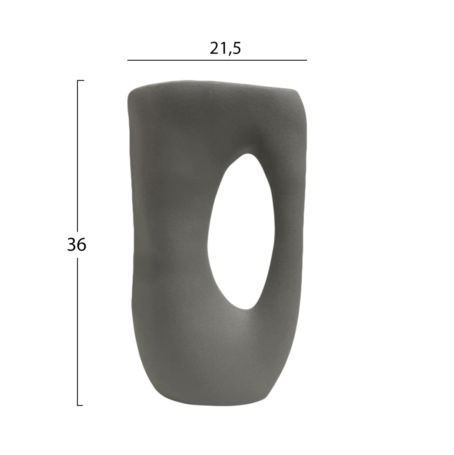 ΕΠΙΤΡΑΠΕΖΙΟ ΚΕΡΑΜΙΚΟ ΔΙΑΚΟΣΜΗΤΙΚΟ SEBOR HM4626.02 ΓΚΡΙ ΜΑΤ 21x8x35.5Υεκ