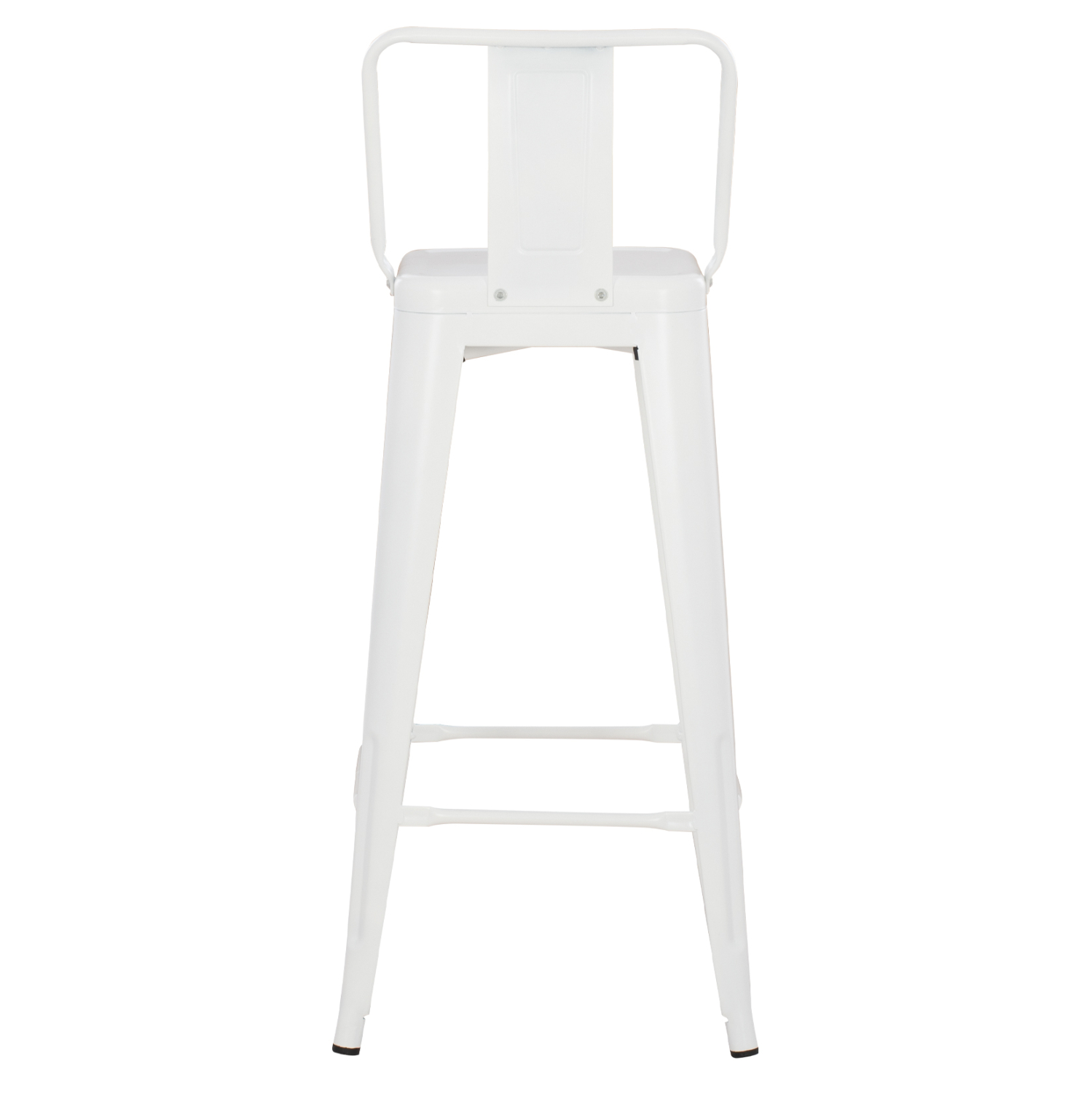 ΣΚΑΜΠΟ BAR ME ΠΛΑΤΗ ΜΕΤΑΛΛΙΚΟ MELITA-PRO HM8643.41 ΛΕΥΚΟ ΜΑΤ 42x42x100Υεκ.