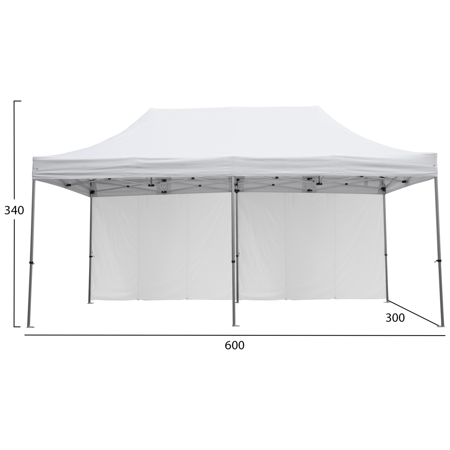 GAZEBO ΕΠΑΓΓΕΛΜΑΤΙΚΟ ΒΑΡΕΩΣ ΤΥΠΟΥ CRESSEN HM21099 ΠΤΥΣΣΟΜΕΝΟ ΑΛΟΥΜΙΝΙΟΥ 3x6x3,4Yμ