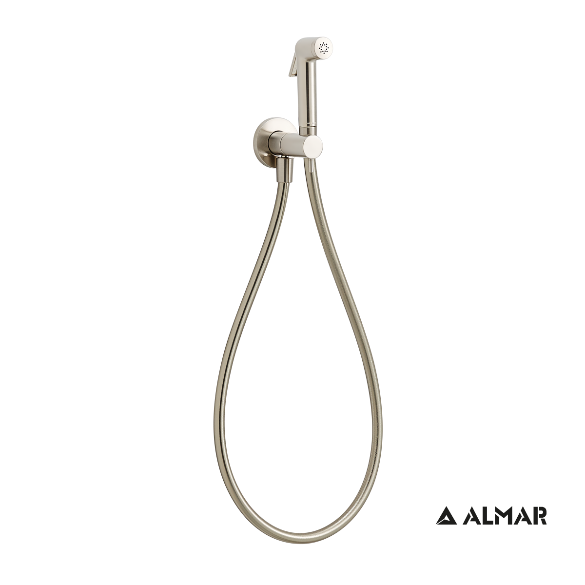 Σύστημα Μπιντέ Flush-Ι, μόνο κρύο, για λεκάνη κρεμαστή και υψηλής πίεσης, Almar  Inox Finish