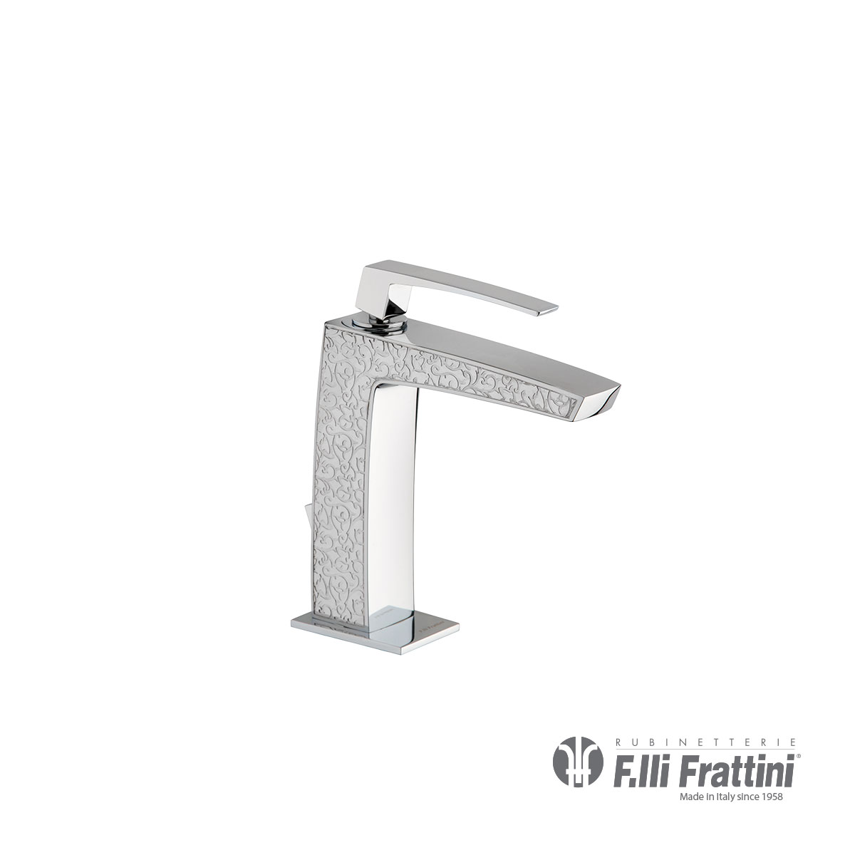 Μπαταρία Νιπτήρα με Αυτόματη Βαλβίδα Luce Frattini decor Chrome